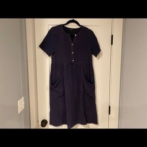 Roolee Navy Gauze Dress
